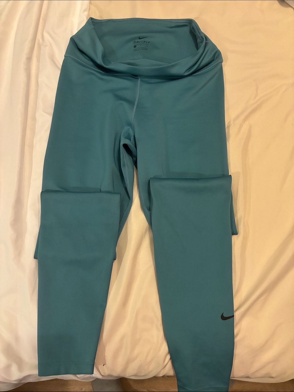 Nike Girls' Teal Athletic Dri-FIT Leggings